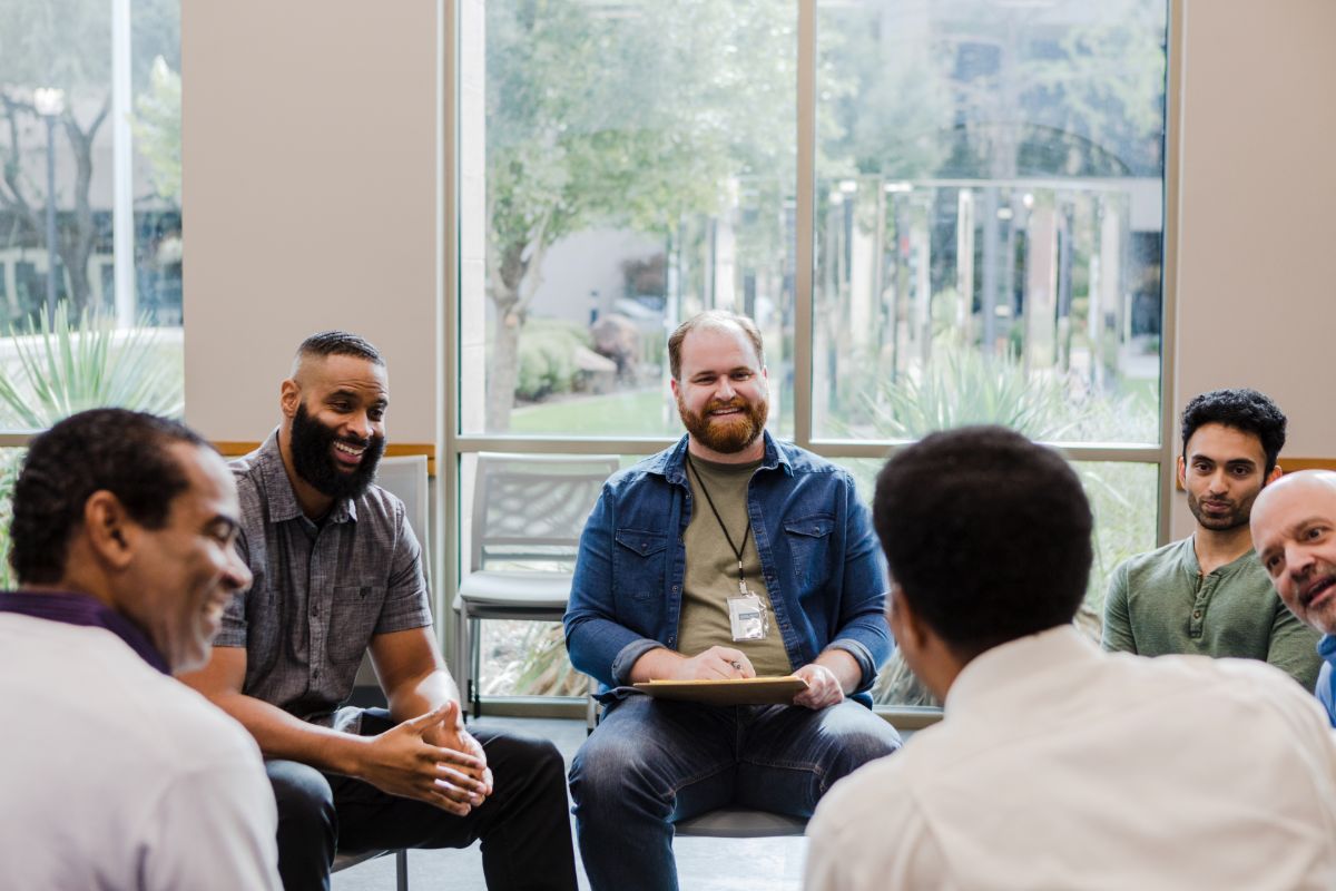 peer support group during rehab for men in Atlanta, GA